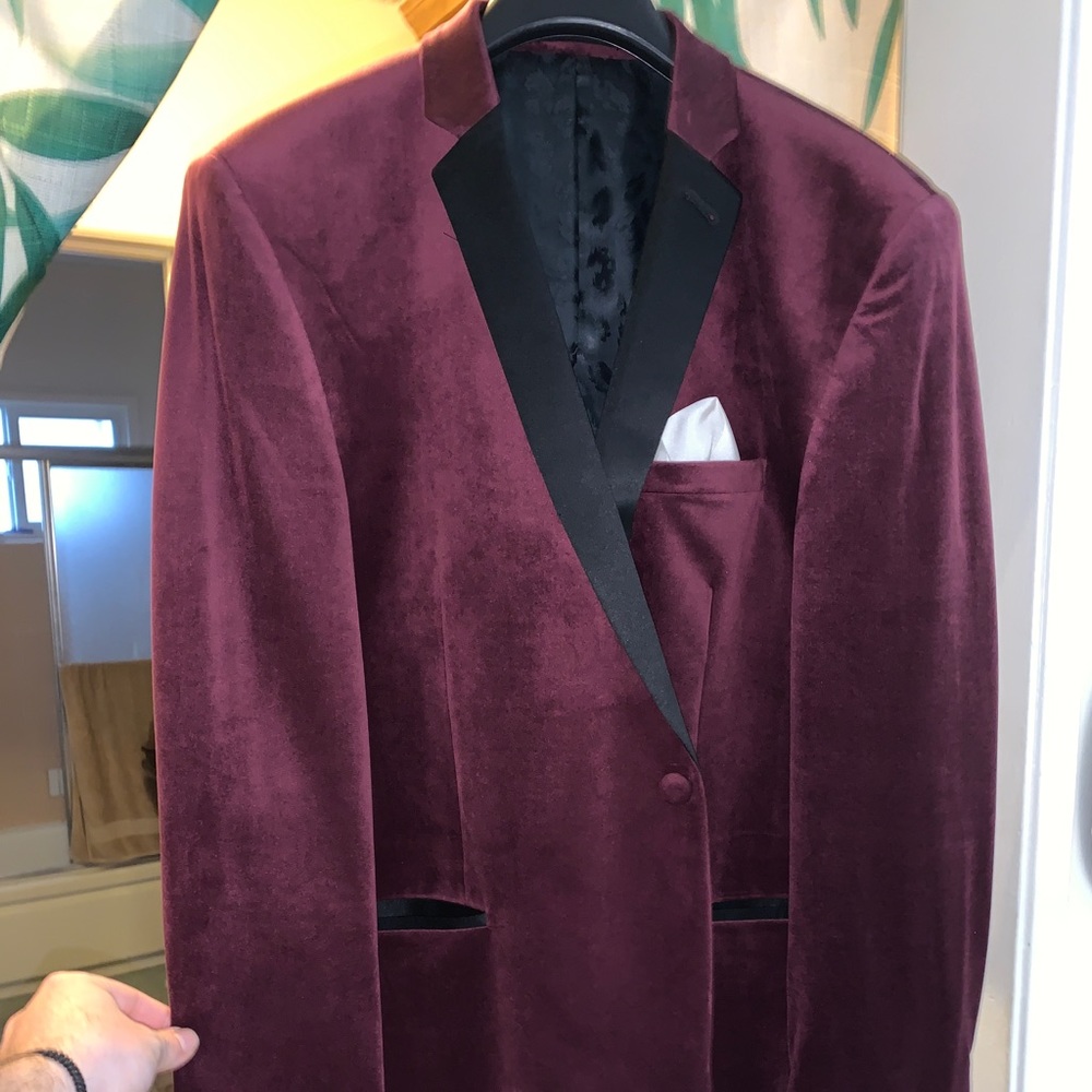 ASOS faux velvet blazer